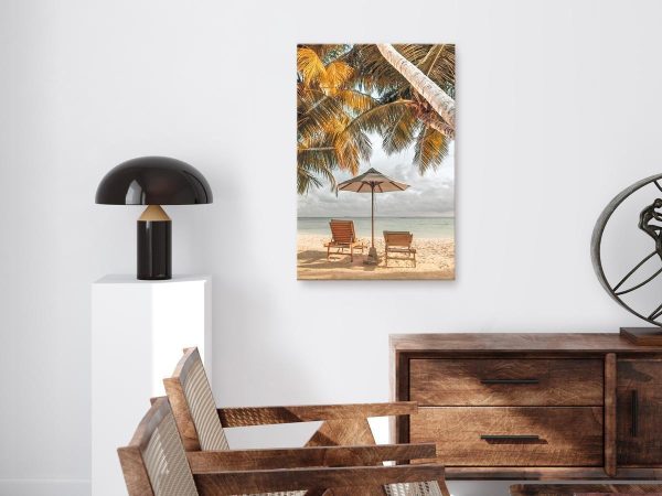 Canvas Print - Palm Umbrella (1 Part) Vertical