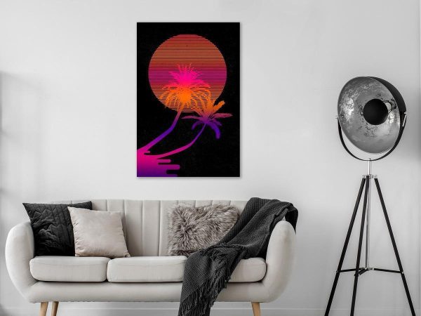 Canvas Print - Palm at Sunrise (1 Part) Vertical