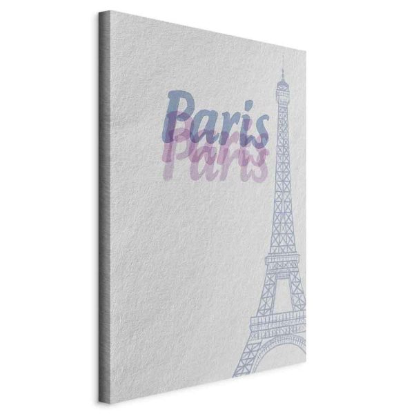 Canvas Print - Paris in Watercolours (1 Part) Vertical