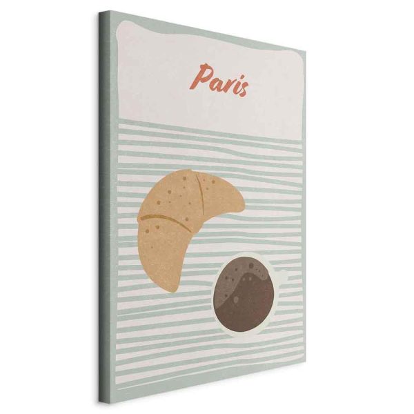 Canvas Print - Parisian Breakfast (1 Part) Vertical