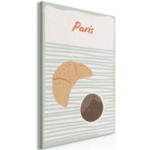 Canvas Print - Parisian Breakfast (1 Part) Vertical