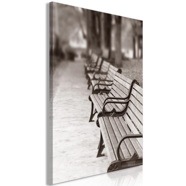 Canvas Print - Park Benches (1 Part) Vertical