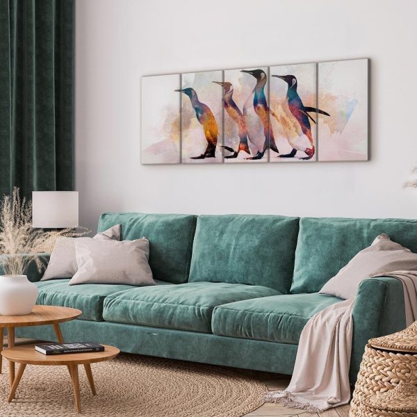 Canvas Print - Penguin Wandering (5 Parts) Narrow - Image 3