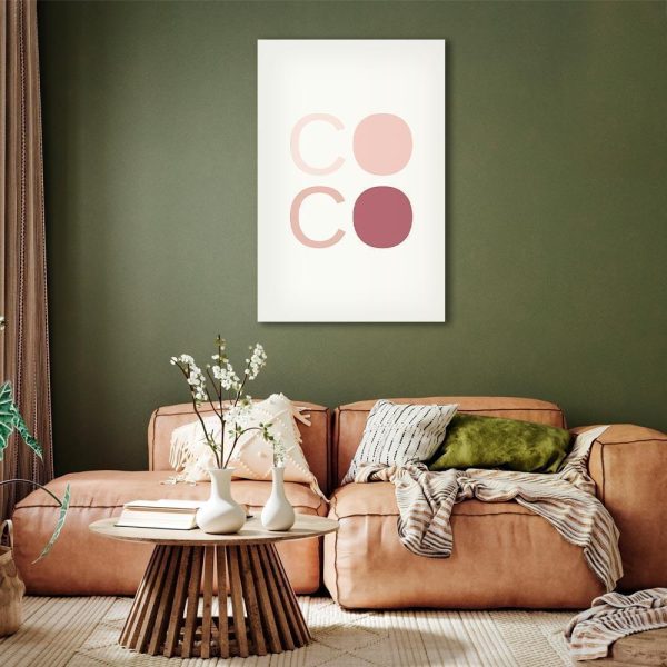 Canvas Print - Pink Coco (1 Part) Vertical