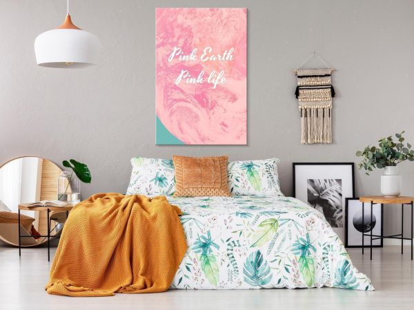 Canvas Print - Pink Earth Pink Life (1 Part) Vertical - Image 2