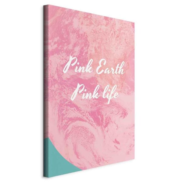 Canvas Print - Pink Earth Pink Life (1 Part) Vertical