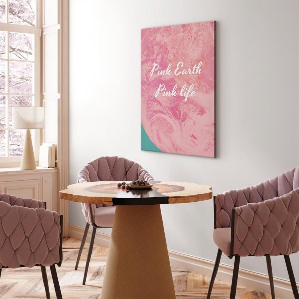 Canvas Print - Pink Earth Pink Life (1 Part) Vertical