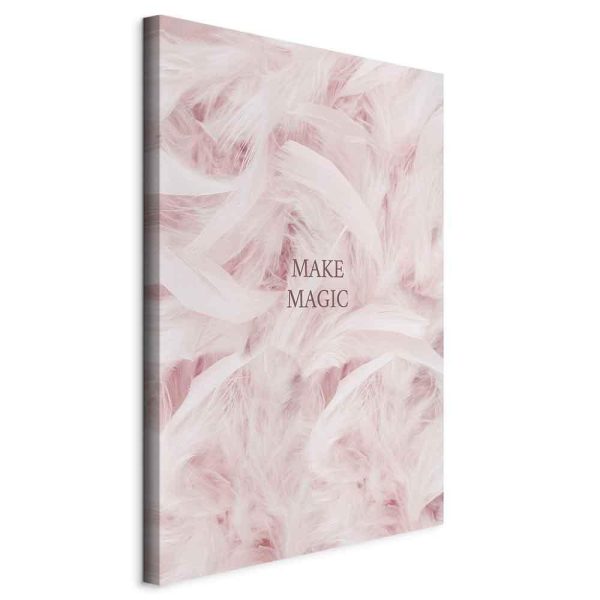 Canvas Print - Pink Feathers (1 Part) Vertical