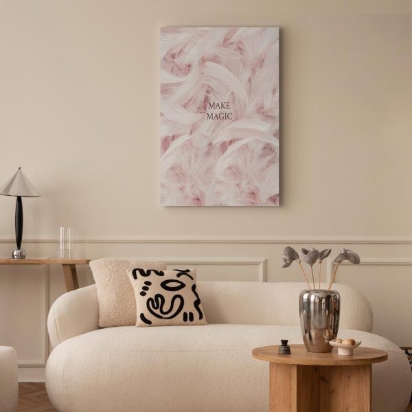 Canvas Print - Pink Feathers (1 Part) Vertical
