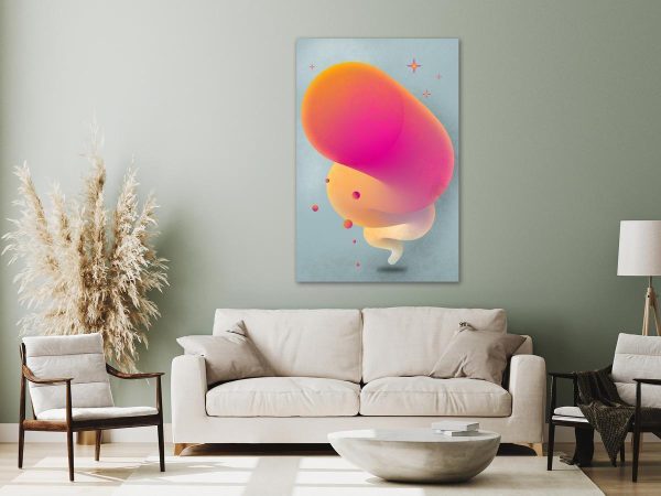 Canvas Print - Pink Streak (1 Part) Vertical