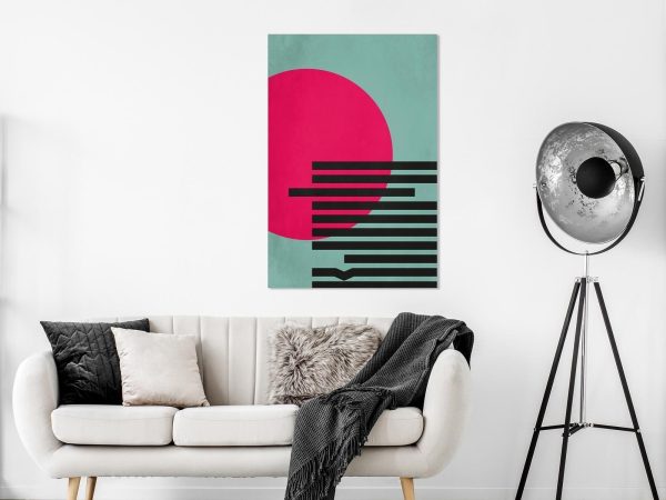 Canvas Print - Pink Sun (1 Part) Vertical - Image 2