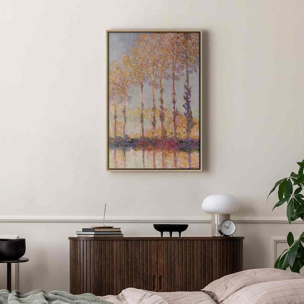 Canvas Print - Poplars on the Bank of the River Epte