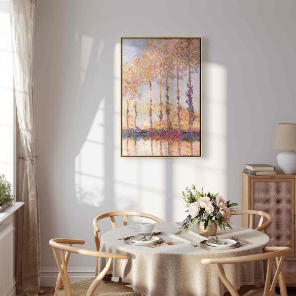 Canvas Print - Poplars on the Bank of the River Epte