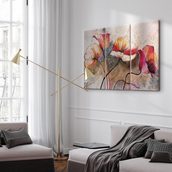 Canvas Print - Poppies lashed by the wind - Image 3