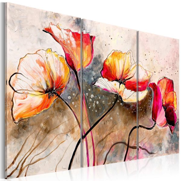 Canvas Print - Poppies lashed by the wind - Image 2
