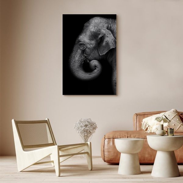 Canvas Print - Portrait of Elephant (1 Part) Vertical