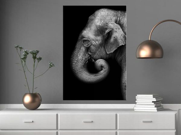 Canvas Print - Portrait of Elephant (1 Part) Vertical