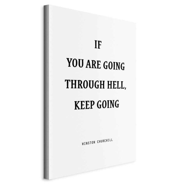 Canvas Print - Power of Words (1-part) - Winston Churchill's Motivational Quote