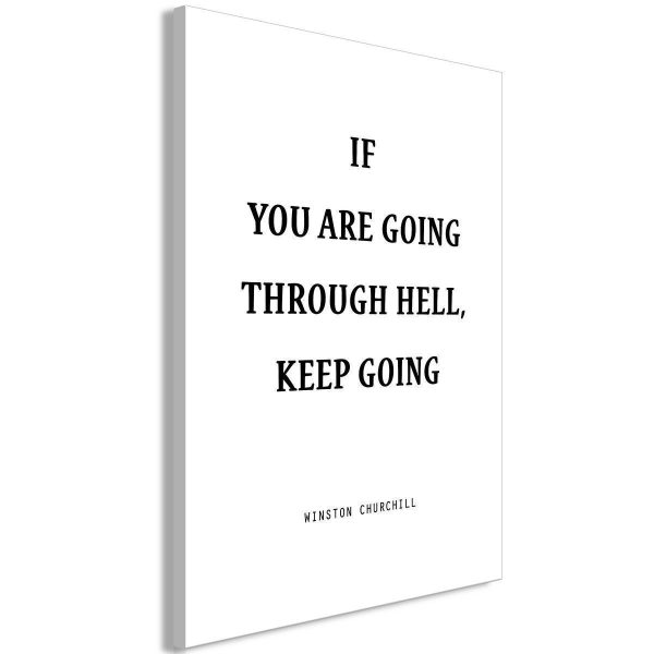 Canvas Print - Power of Words (1-part) - Winston Churchill's Motivational Quote