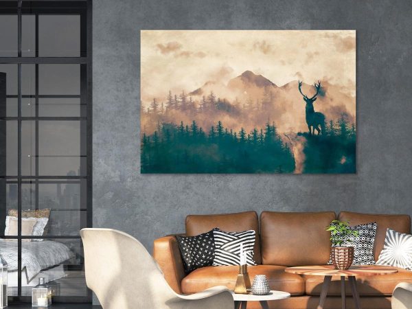 Canvas Print - Proud Deer (1 Part) Wide