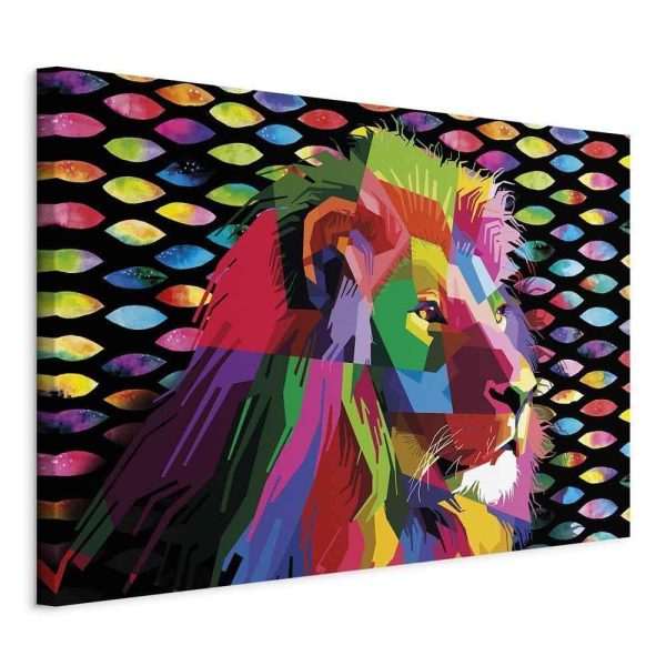 Canvas Print - Rainbow Lion (1 Part) Wide