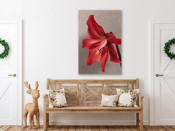 Canvas Print - Red Flower (1 Part) Vertical - Image 2
