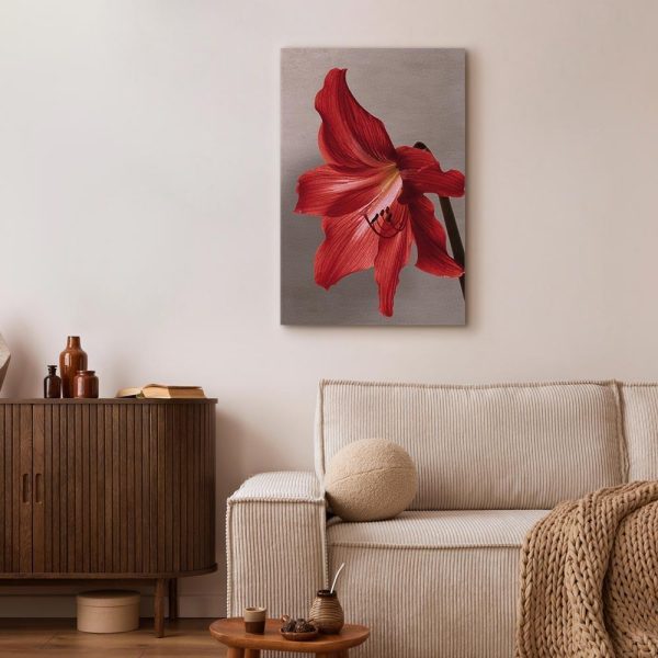 Canvas Print - Red Flower (1 Part) Vertical