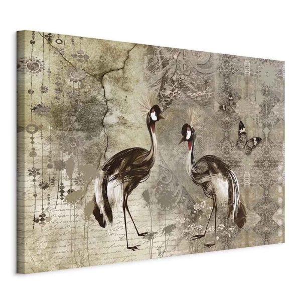 Canvas Print - Retro Cranes (1 Part) Wide