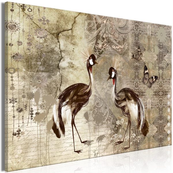 Canvas Print - Retro Cranes (1 Part) Wide