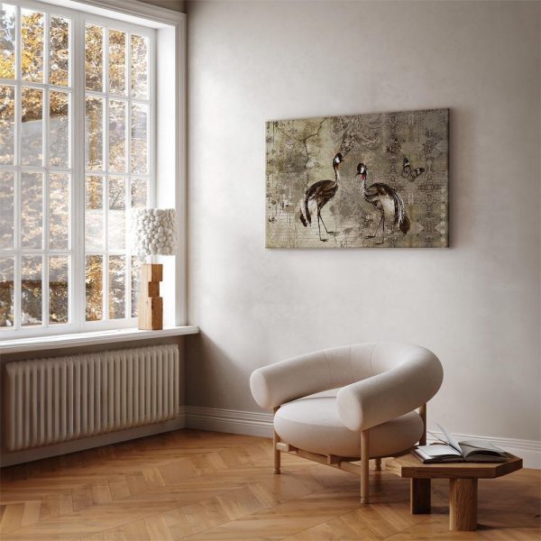 Canvas Print - Retro Cranes (1 Part) Wide