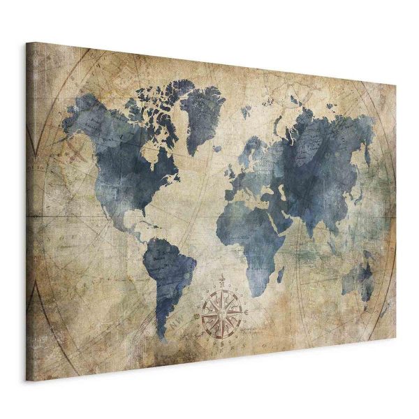 Canvas Print - Retro Map (1 Part) Wide