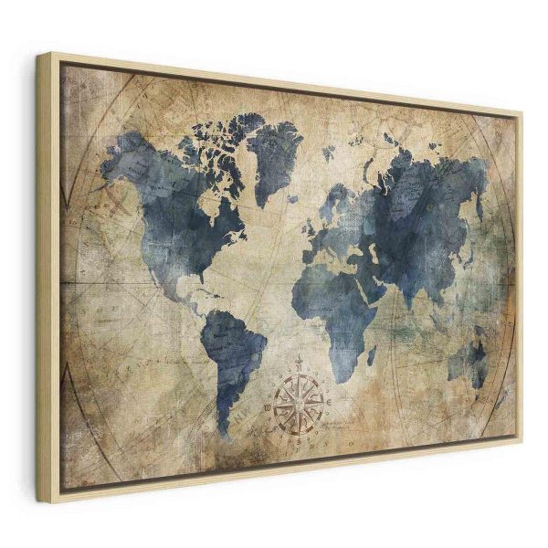 Canvas Print - Retro Map (1 Part) Wide