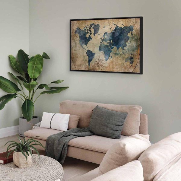 Canvas Print - Retro Map (1 Part) Wide