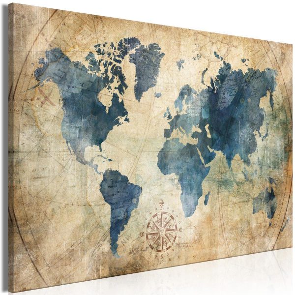 Canvas Print - Retro Map (1 Part) Wide