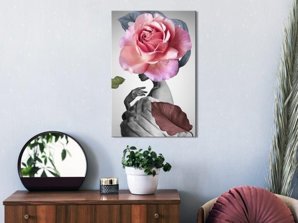 Canvas Print - Rose and Fur (1 Part) Vertical