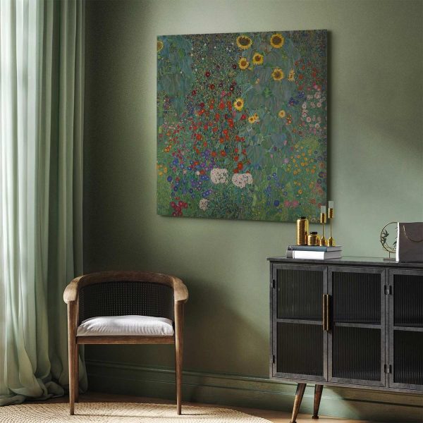 Canvas Print - Rural Garden With Sunflowers