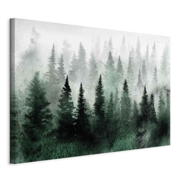 Canvas Print - Scandinavian Foggy Forest (1 Part) Wide