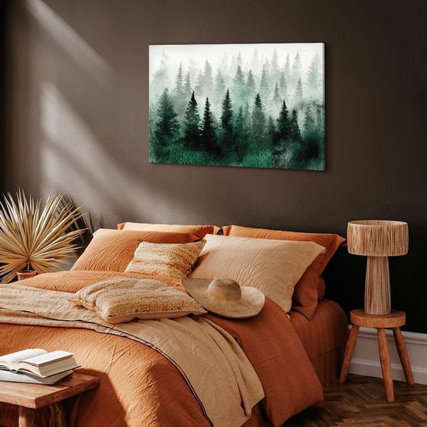 Canvas Print - Scandinavian Foggy Forest (1 Part) Wide