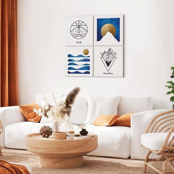 Canvas Print - Sea or Mountains (4 Parts)