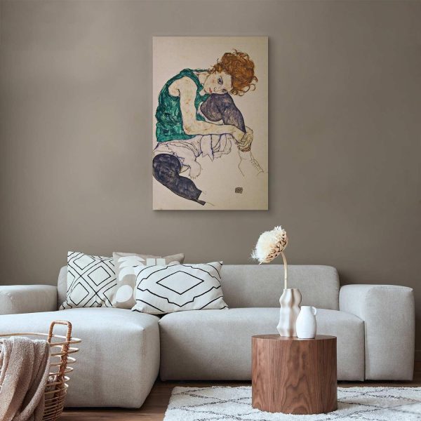 Canvas Print - Seated Woman with Legs Drawn Up - Image 8