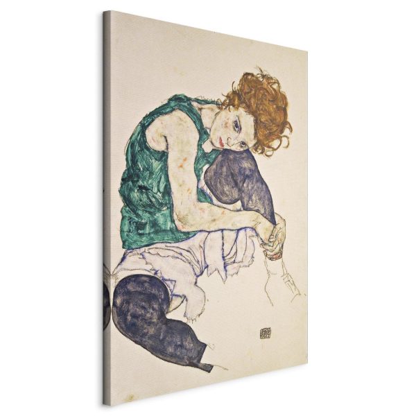 Canvas Print - Seated Woman with Legs Drawn Up - Image 5