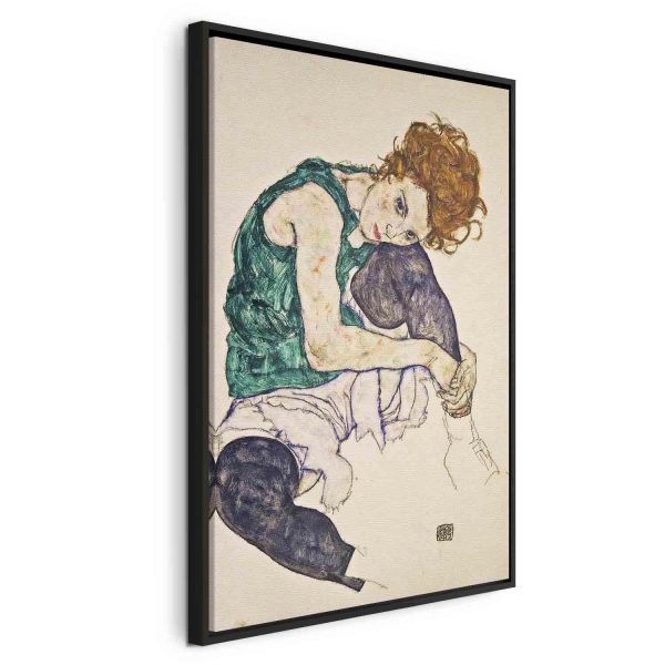 Canvas Print - Seated Woman with Legs Drawn Up - Image 3