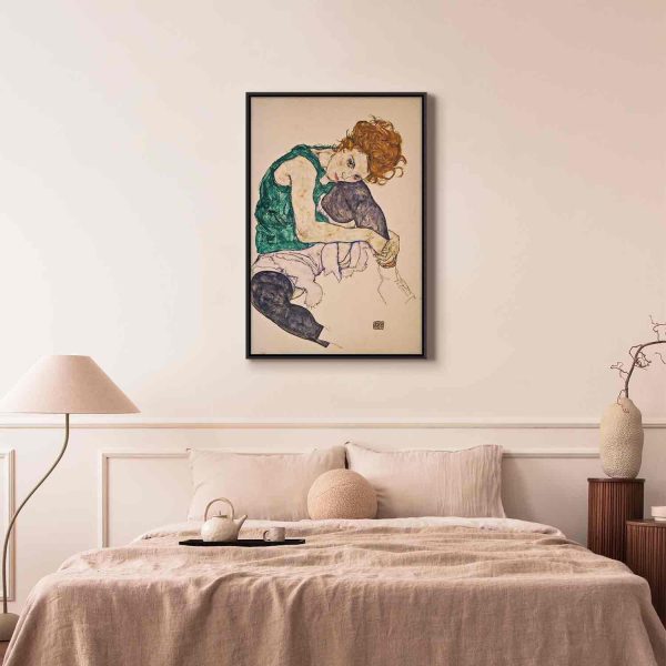 Canvas Print - Seated Woman with Legs Drawn Up - Image 9