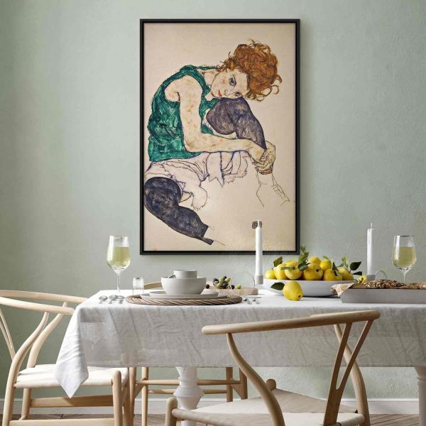 Canvas Print - Seated Woman with Legs Drawn Up - Image 12