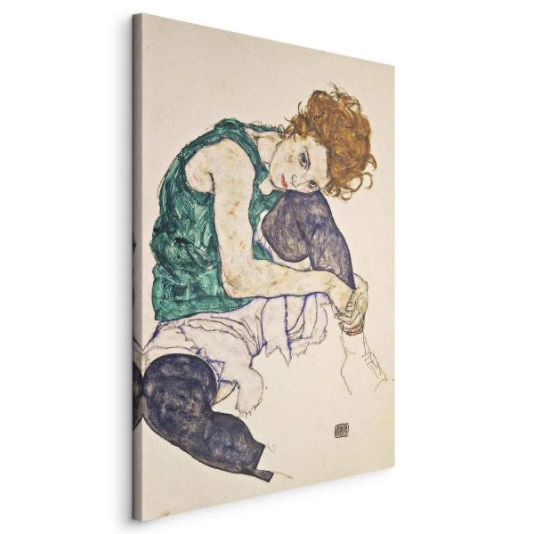 Canvas Print - Seated Woman with Legs Drawn Up - Image 2