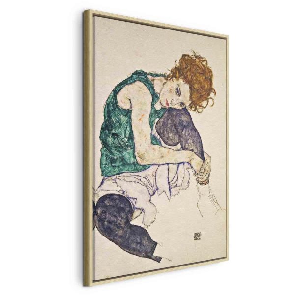 Canvas Print - Seated Woman with Legs Drawn Up