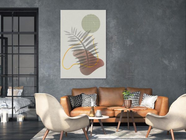 Canvas Print - Shadow of Palm Tree (1 Part) Vertical - Image 2