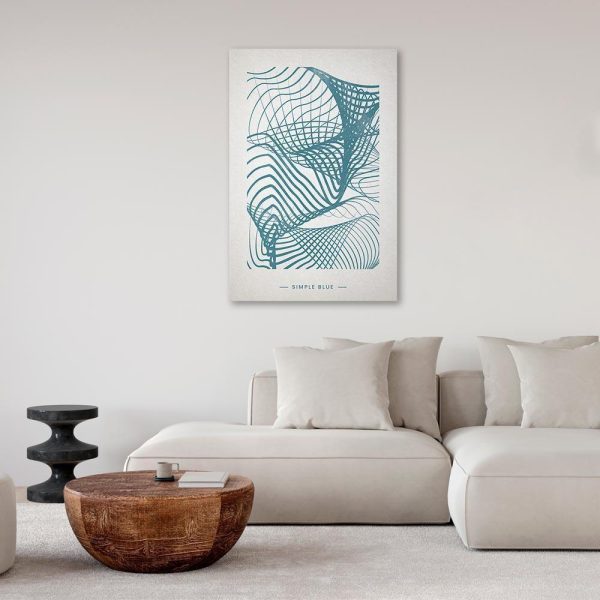Canvas Print - Simple Blue (1 Part) Vertical