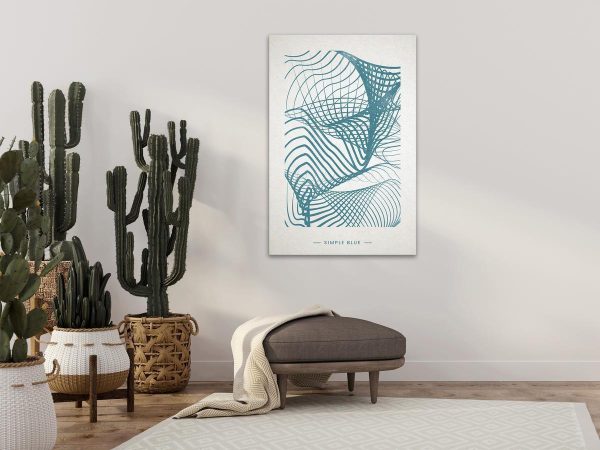 Canvas Print - Simple Blue (1 Part) Vertical