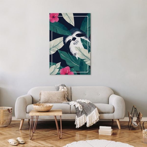 Canvas Print - Sloth in the Tropics (1 Part) Vertical
